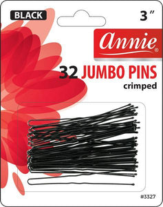 Annie- 3" Jumbo Crimped Pins  32ct