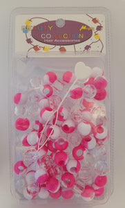 Beauty Collection- Two Toned & Clear Large Beads Pink (TONNPIN)
