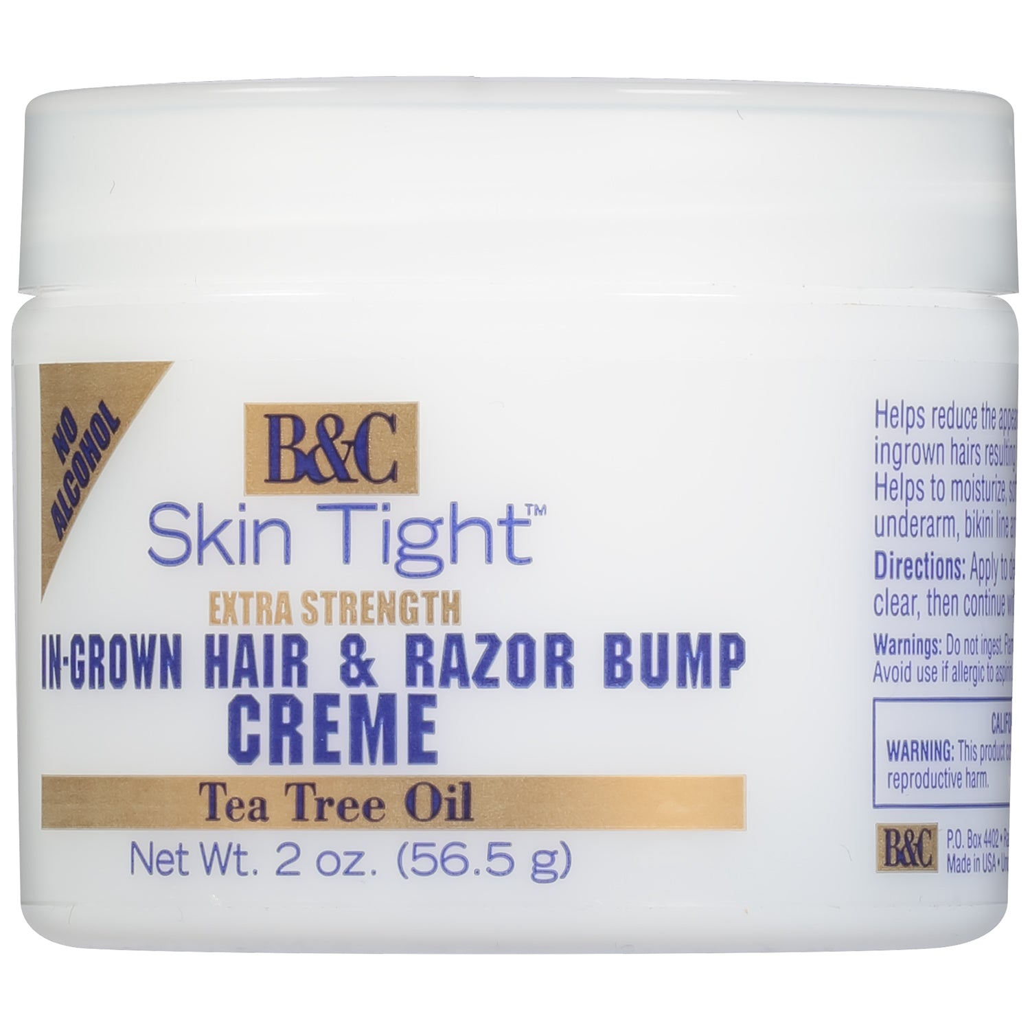 B&C- Skin Tight Extra Strength Shaving, Waxing & Electyolysis Treatment Cream 2oz