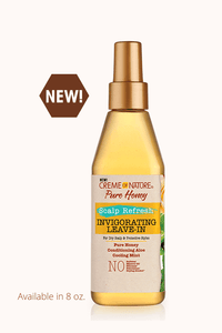 Creme Of Nature Pure Honey  Scalp Refresh Invigorating Leave In 8 oz